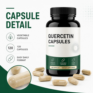 Nouveaux suppléments de broméline de quercétine Extrait naturel de Sophora Japonica 95%-99% Quercétine 60 capsules Adultes Antioxydant - Product Image 3