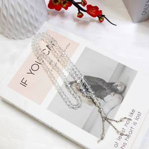 Misbaha étnica de cristal transparente, suave y redonda, de 8 mm, 99 cuentas, portátil, ligera, islámica, para el Zikr, para viajes. - Product Image 1