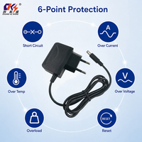 Alimentation électrique murale certifiée CE 5V 0.5A 2.5W, prise EU, entrée 100-240V AC DC, adaptateur d'alimentation à découpage pour éclairage LED, routeur, CCTV