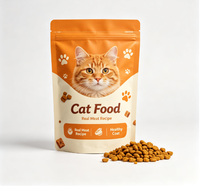 Sacs personnalisés pour aliments pour animaux, résistants à l'humidité, en BOPP/AL/PE Mylar, à fond plat, avec valve et fermeture éclair, pour chiens, chats et animaux de compagnie