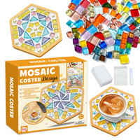 Carreaux de mosaïque Kits d'artisanat pour mosaïque de couleurs mélangées avec du bois pour adultes Cadeaux de décoration pour la maison faits à la main