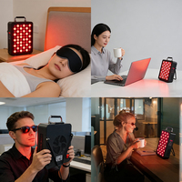 Appareil PDT portable le plus récent 300W 60 LED Panneau de luminothérapie infrarouge rouge de bureau avec minuterie, gradation et impulsions
