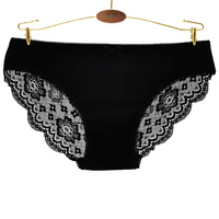 Culottes jetables noires en dentelle pour femmes, vente en gros, sous-vêtements post-partum jetables pour femmes