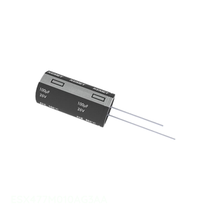 Condensateur à traversée de circuit ESX477M010AG3AA, distributeur agréé, CAP ALUM RAD 105C 470 uF - Product Image 1