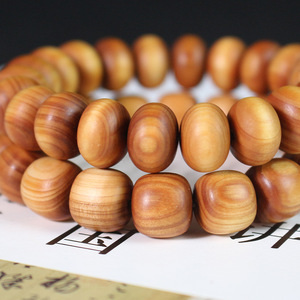 Cliff Cypress <b>Bracelet</b> Aged Barrel Beads Unisex Everyday Wear Jewelry Hangzhou Origin - Product Image 2