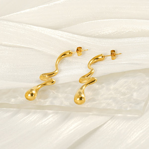 Zogxin Geometric Stud Earrings Gold Zinc Alloy Party Fashion Jewelry - Product Image 2