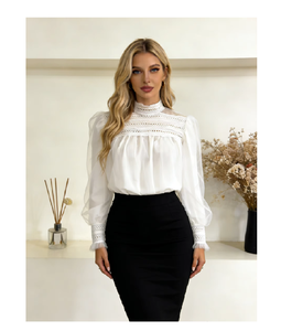 Producto de Lujo Único y Altamente Recomendado, Camisas de Encaje para Mujer, Blusas con Logotipo Personalizado - Product Image 1