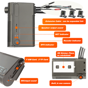 Pequeno <span class=keywords><strong>4</strong></span> canais carro <span class=keywords><strong>dvr</strong></span> câmera analógica frota gestão sistema 4g gps wifi mdvr gps tracker cmsv6 veículo carro <span class=keywords><strong>dvr</strong></span> 2ch móvel mdvr - Product Image 2