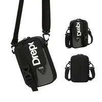 Men's Daily Streetwear Waterproof Mini Phone Crossbody Waist Chest Sling Bag  In BLACK