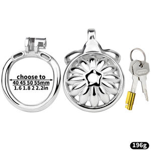 New Sunflower Short Cage Edelstahl Keuschheit gürtel für Männer mit Harnröhre katheter 4 Größe Cockring Penis rückhalt ung - Product Image 4