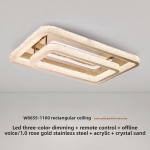 Nordic Invisible Fan <strong>Light</strong> Luxury Integrated Ceiling Fan <strong>Light</strong> Dining Room Bedroom Eye protection Lighting <strong>Fixture</strong> - Product Image 4