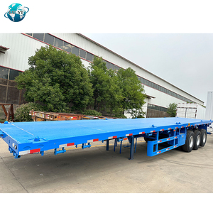 Màu xanh 3 trục 60 tấn <span class=keywords><strong>container</strong></span> Chassis Truck Trailer phẳng hàng hóa Trailer - Product Image 1