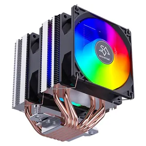 Snowman RGB CPU làm mát không khí 6 heatpipe CPU Cooler cho máy tính chơi Game 90 mét PC Bộ vi xử lý Quạt làm mát AM4 CPU Fan