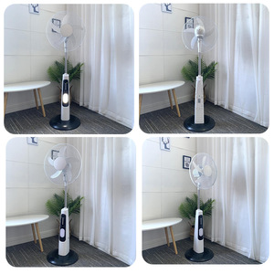 16 Inch 12V <strong>Remote</strong> <strong>Control</strong> AC DC Solar Charger <strong>Fan</strong> Rechargeable <strong>Floor</strong> <strong>Fan</strong> with 32 LED Light - Product Image 5