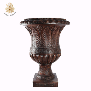 Jardinières de luxe modernes sculptées à la main, statues de chérubins en bronze, style pot de fleurs, petits anges en métal, sculpture en laiton - Product Image 6