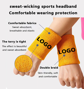 Özel emici ter bandı pamuk koşu erkekler için basketbol spor bileklik ter bandı saç bandı seti - Product Image 3