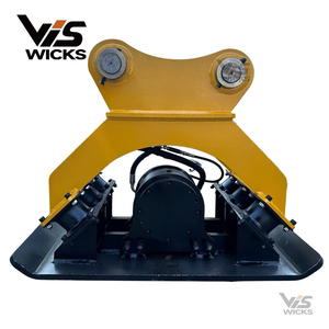 Wicks Hoog Rendement Hydraulische Plaatcompactor 23-30 Ton Graafmachines Zhejiang Oorsprong 900kg Gewicht Zwart/Gele Kleur 1 Motor - Product Image 1