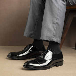 รองเท้าหนังคุณภาพสูงสำหรับธุรกิจลำลอง สวมใส่สบาย น้ำหนักเบา กันลื่น หัวเหลี่ยม ระบายอากาศ ลดกลิ่นอับ พร้อมระบบนวดเท้า สำหรับผู้ชาย - Product Image 5