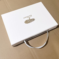 Boîte cadeau rigide personnalisée de luxe, grande, écologique, biodégradable, recyclable, avec laminage mat, noir mat, fermeture magnétique, pliable