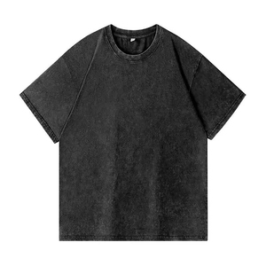 เสื้อยืดคอตตอนถักทรงปกติแบบย้อมสีแบบพิเศษ-100% ผ้าฝ้าย  รักษ์โลก พิมพ์ลายซิลค์สกรีน สไตล์วินเทจ แฟชั่นสตรีทสำหรับผู้ชาย - Product Image 3