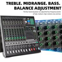 Depusheng DX10C Mixeur audio professionnel 10 canaux avec effets de réverbération DSP intégrés Réglage des effets de scène Performance