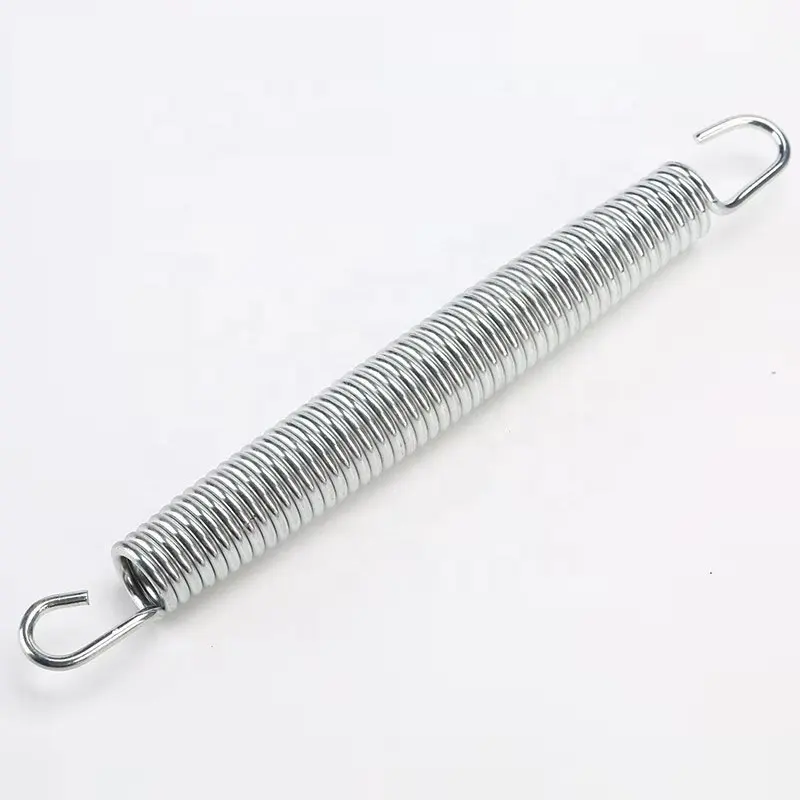 Factory price spring steel galvanized double hook spiral springs for trampoline