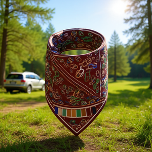 Pañuelo Triangular Multifuncional 60x135Cm Con Estampado De Coche Para Uso Exterior - Product Image 3