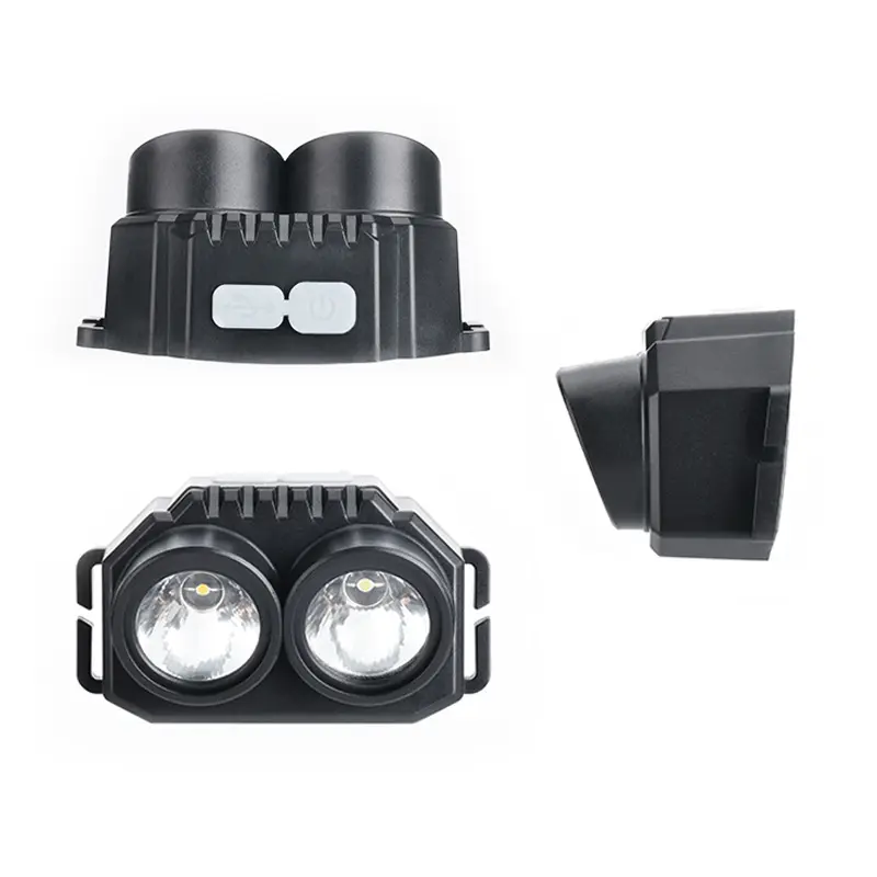 New LED headlight multi-function headlight cycling dual light source rechargeable headlight