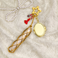 Mini raquette de tennis, pendentif batte de baseball, porte-clés en corde tressée, sac en filet en acier inoxydable, chaîne à rouge à lèvres, accessoires de pendentif