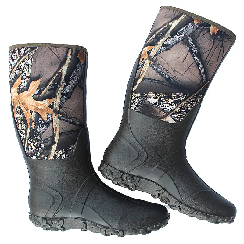 Rocky Buffalo Fashionable Outdoor Off-road Boots Full rubber fishing boots Neoprene Waterproof Rain Boots
