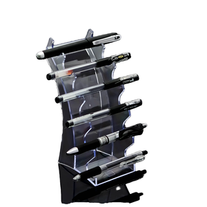 6-Slot Triangle Plastic (PS) 9X9.8CM Pen Display Stand Eyebrow Pen <b>Holder</b> <b>Makeup</b> <b>Brush</b> Rack Organizer for Home/School/Office - Product Image 4