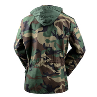 Veste de terrain en polaire camouflage 100 % polyester pour homme, coupe-vent, imperméable, respirante, à capuche zippée, idéale pour l'hiver – Vente en gros