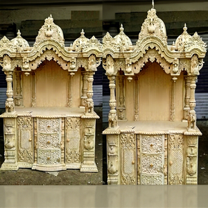 Home Decor Teak Wood Temples Manufacturer Factory Direct Teak Wood Pooja <b>Mandir</b> for Home Decor Wholesale Temple Prices For USA - Product Image 1