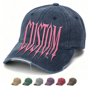 Custom Embroidery Logo Vintage Washed Distressed Cotton Twill Dad Hat Adjustable 6 Panel Unstructured Tie Dye <strong>Baseball</strong> <strong>Caps</strong> - Product Image 1