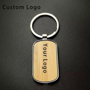 <b>Custom</b> Logo Wooden <b>Keychains</b>, Beech Wood with Love Shape for Engraving - Product Image 3