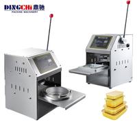 Machine de scellage thermique électrique manuelle pour films et barquettes alimentaires, haute précision, facile à utiliser, marque Dingchi, avec roulement