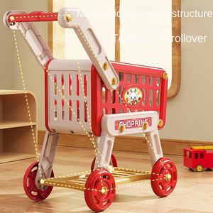 Chariot d'épicerie en plastique de grande taille pour enfants chariot de supermarché <span class=keywords><strong>jouet</strong></span> fruits légumes <span class=keywords><strong>caisse</strong></span> <span class=keywords><strong>enregistreuse</strong></span> jouets éducatifs pour bébés - Product Image 4