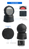 Pemindai Barcode Desktop USB Omnidirectional DP8210 Supermarket Auto Sense 1D 2D Pembaca Kode QR Digunakan untuk Data Matrix yang Sangat Baik