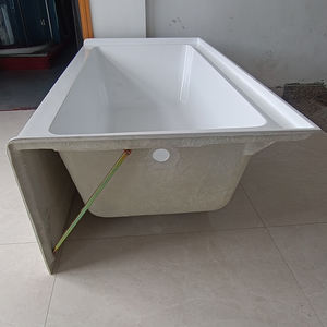 Nord America Coppe in acrilico Freestanding rettangolare vasca da bagno alcova incassata grembiule bianco una gonna anteriore vasche portatili per alberghi - Product Image 6