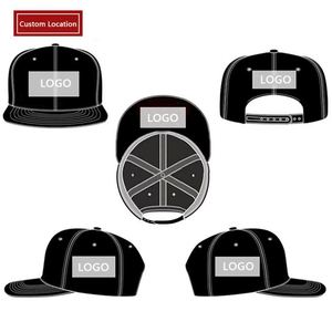 Gorras al por Mayor con Logotipo Bordado Personalizado, Gorras de Béisbol Unisex Ajustadas, Gorras Deportivas Oblicuas con Visera Plana - Product Image 3