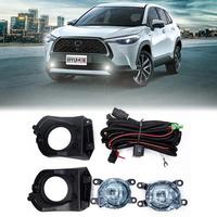 Feux antibrouillard à LED orange, ensemble de feux antibrouillard, compatible avec Toyota Corolla Cross 2020~, avec câblage et interrupteur