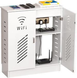 Mueble de Almacenamiento WiFi, Caja Decorativa para Router de Pie, Organizador Ocultador de Cables y Regletas Eléctricas - Product Image 3