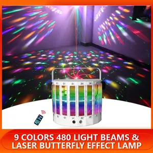 Sıcak satış 9W eğlence sahne 9 renkler dönen sahne disko lazer ışını ışık