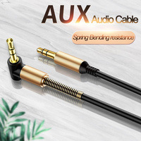Cable de Audio Flexible Tipo Resorte de 3.5 mm Macho a Macho, 1.6 m (5 pies), con Conductor de Cobre, para Teléfonos Móviles, Altavoces de Coche y Cámaras