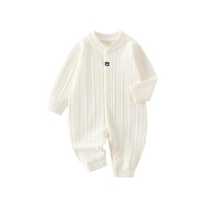 Venta al por mayor de fábrica/OEM: Pijama de bebé de algodón puro, sin costuras, jacquard, para primavera, ropa de gateo para recién nacidos. - Product Image 5