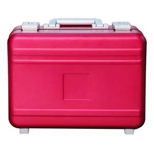 Valise en aluminium rouge rose avec logo personnalisé Mallette à outils pour affichage d'équipements électroniques d'instruments Mallettes à outils personnalisables - Product Image 3