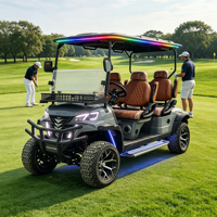 Voiturette de golf électrique de luxe 4 places avec coffre arrière intégré et couleur de carrosserie personnalisée pour le marché américain, haute efficacité