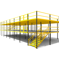 Étagères de mezzanine en acier sur mesure, étagères de mezzanine pour le stockage de marchandises en boîtes et de pièces détachées