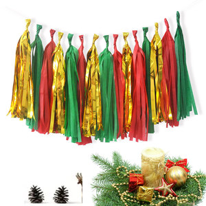 งานแต่งงานวันเกิด Party Decor แขวนกระดาษพู่สีเขียวสำหรับบอลลูน - Product Image 4