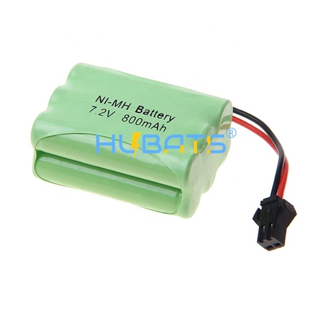 Nimh Battery 7.2V Ni-MH AAA 800mAh for Remote Control Toys 7.2 Volt Nimh AAA 800mah Rechargeable Battery Pack With SM 2P Plug